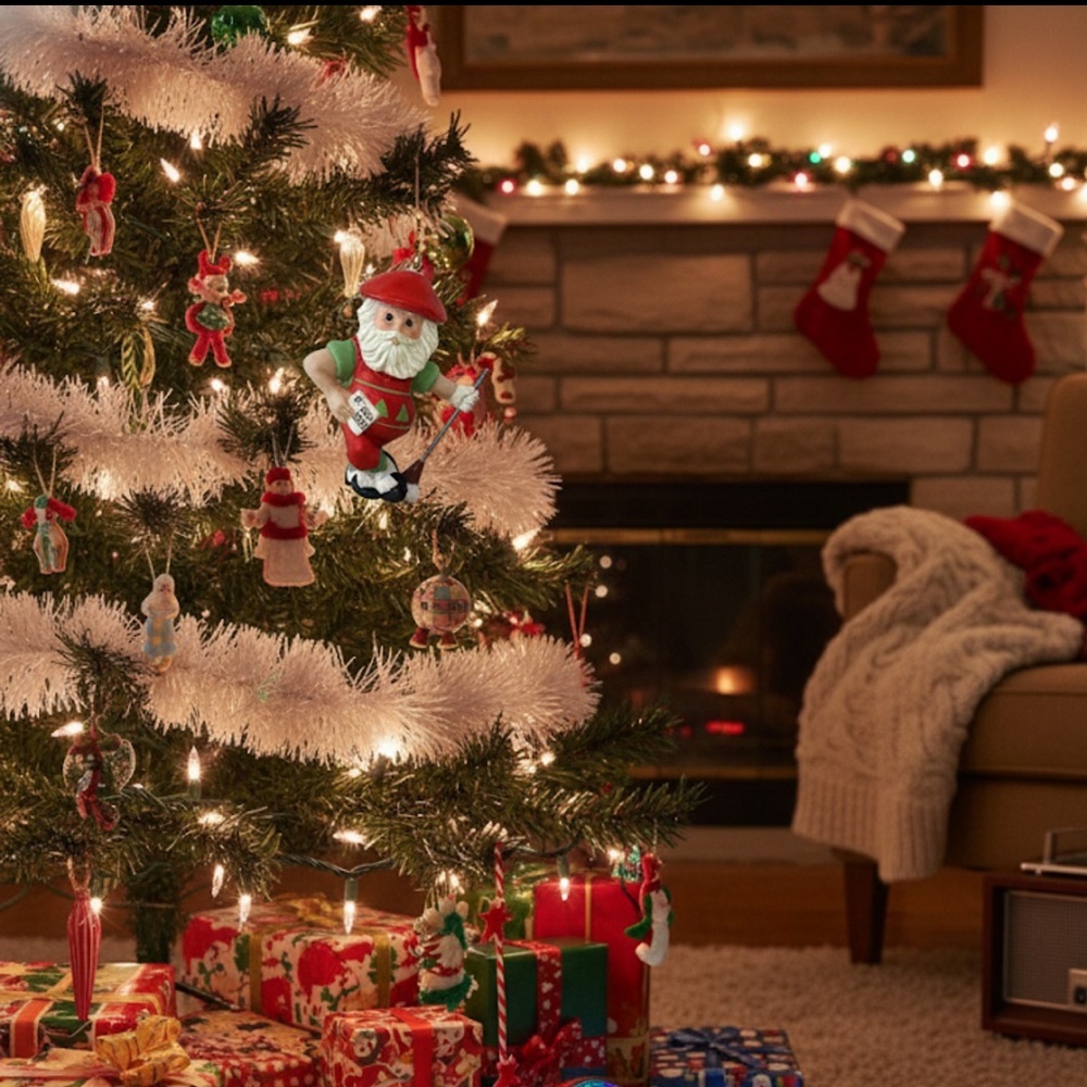 Fore! The Holidays! "St. Nick Open" Golfing Santa Ornament - Picture 5 of 5